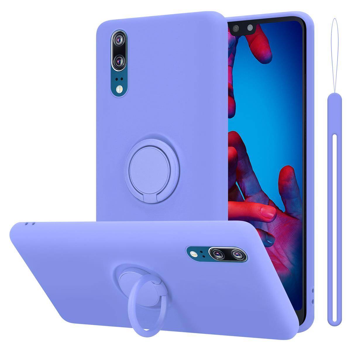 Cadorabo Hülle für Huawei P20 Schutz Hülle in Lila Handyhülle TPU Etui Case Cover
