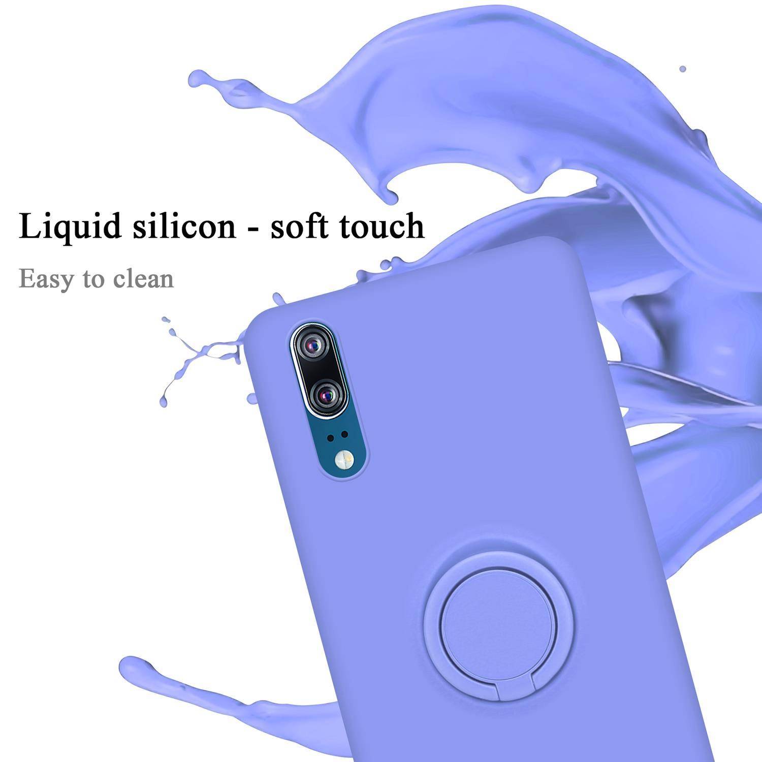Cadorabo Hülle für Huawei P20 Schutz Hülle in Lila Handyhülle TPU Etui Case Cover