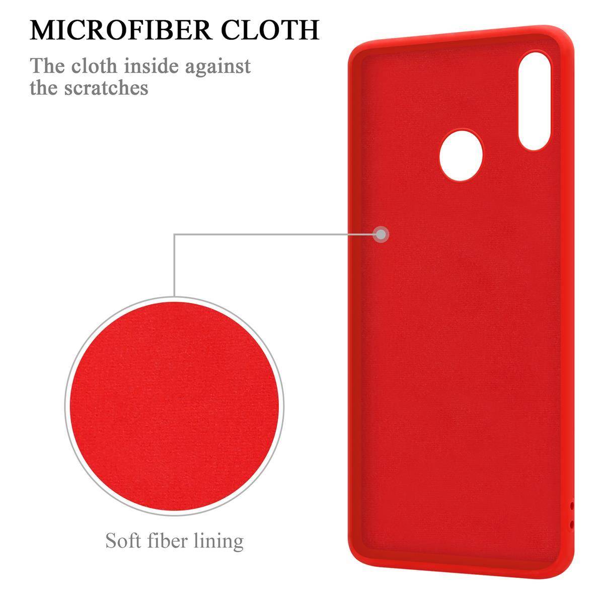 Cadorabo Hülle für Huawei P20 LITE 2018 / NOVA 3E Schutz Hülle in Rot Handyhülle TPU Etui Case Cover