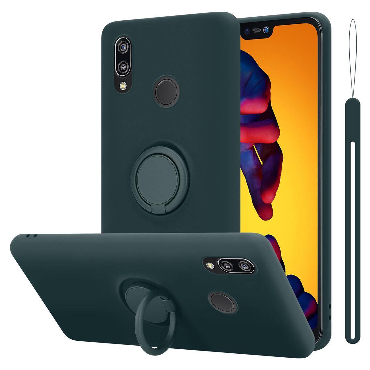 Cadorabo Hülle für Huawei P20 LITE 2018 / NOVA 3E Schutz Hülle in Grün Handyhülle TPU Etui Case Cover