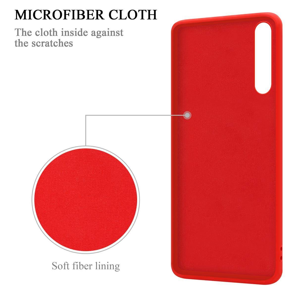 Cadorabo Hülle für Huawei P20 PRO / P20 PLUS Schutz Hülle in Rot Handyhülle TPU Etui Case Cover
