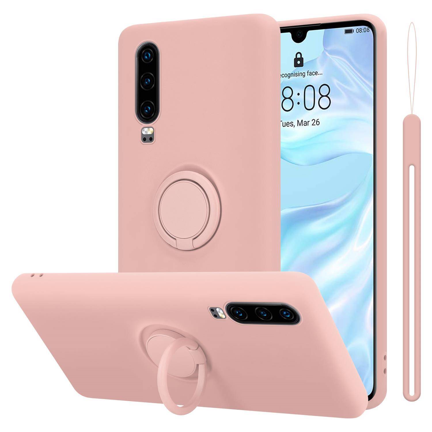 Cadorabo Hülle für Huawei P30 Schutz Hülle in Rosa Handyhülle TPU Etui Case Cover