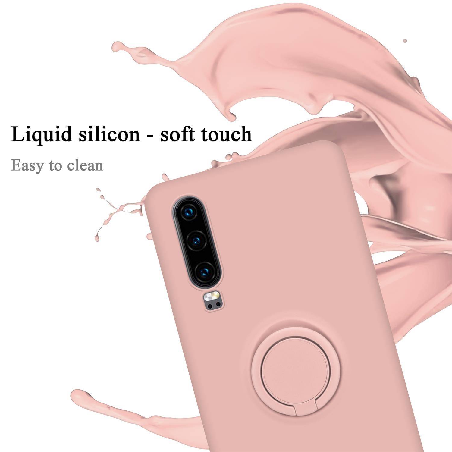 Cadorabo Hülle für Huawei P30 Schutz Hülle in Rosa Handyhülle TPU Etui Case Cover