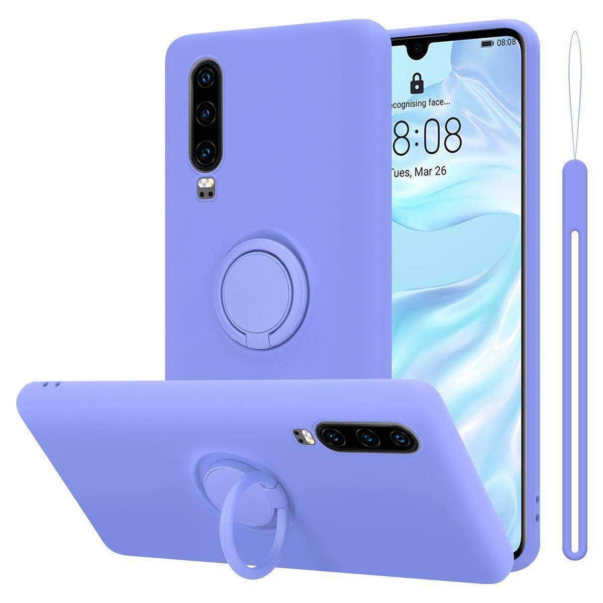 Cadorabo Hülle für Huawei P30 Schutz Hülle in Lila Handyhülle TPU Etui Case Cover