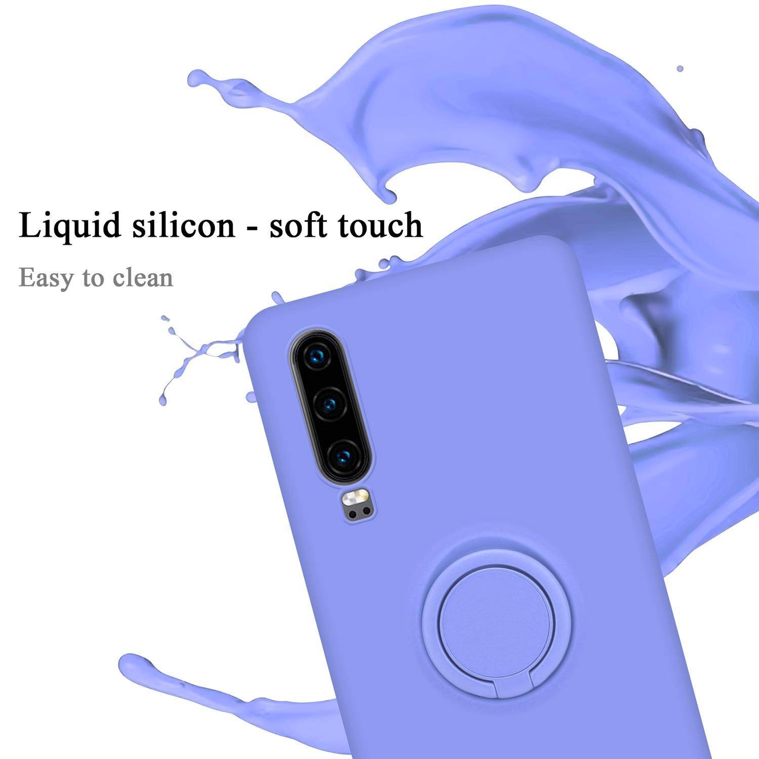 Cadorabo Hülle für Huawei P30 Schutz Hülle in Lila Handyhülle TPU Etui Case Cover