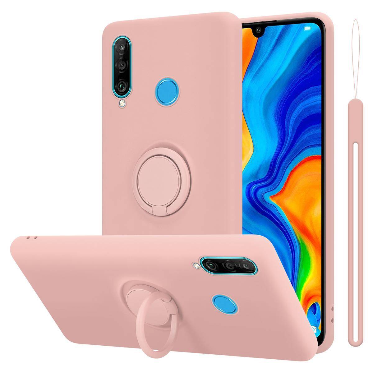 Cadorabo Hülle für Huawei P30 LITE Schutz Hülle in Rosa Handyhülle TPU Etui Case Cover