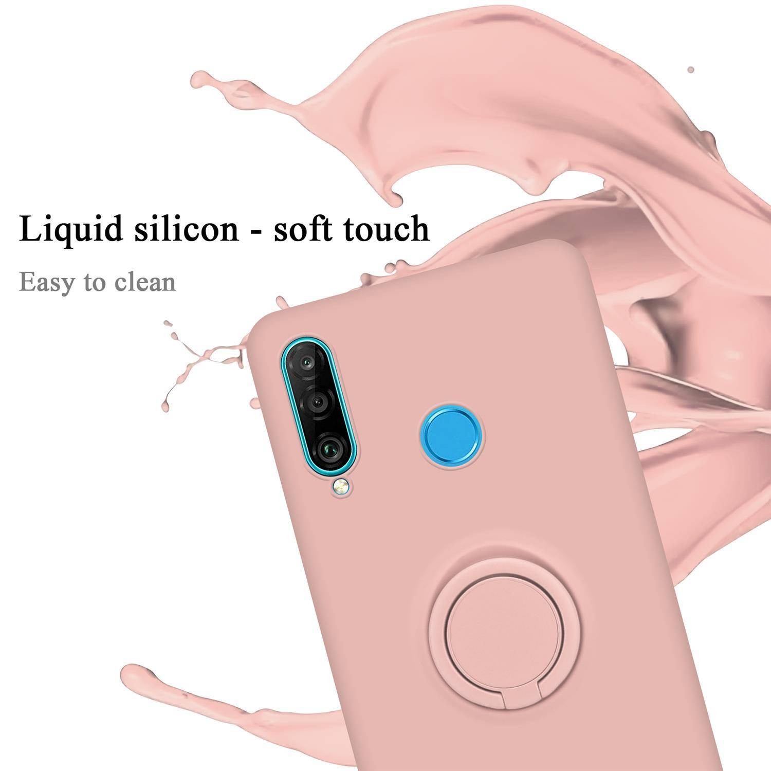 Cadorabo Hülle für Huawei P30 LITE Schutz Hülle in Rosa Handyhülle TPU Etui Case Cover