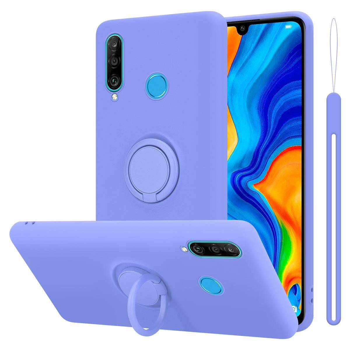 Cadorabo Hülle für Huawei P30 LITE Schutz Hülle in Lila Handyhülle TPU Etui Case Cover