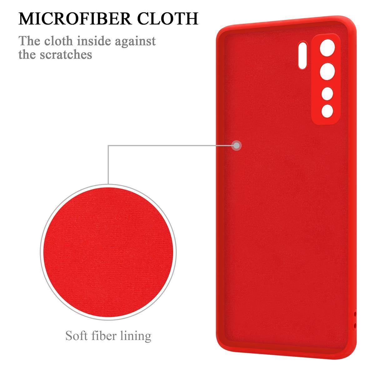 Cadorabo Hülle für Huawei NOVA 6 SE / P40 LITE / NOVA 7i Schutz Hülle in Rot Handyhülle TPU Etui Case Cover