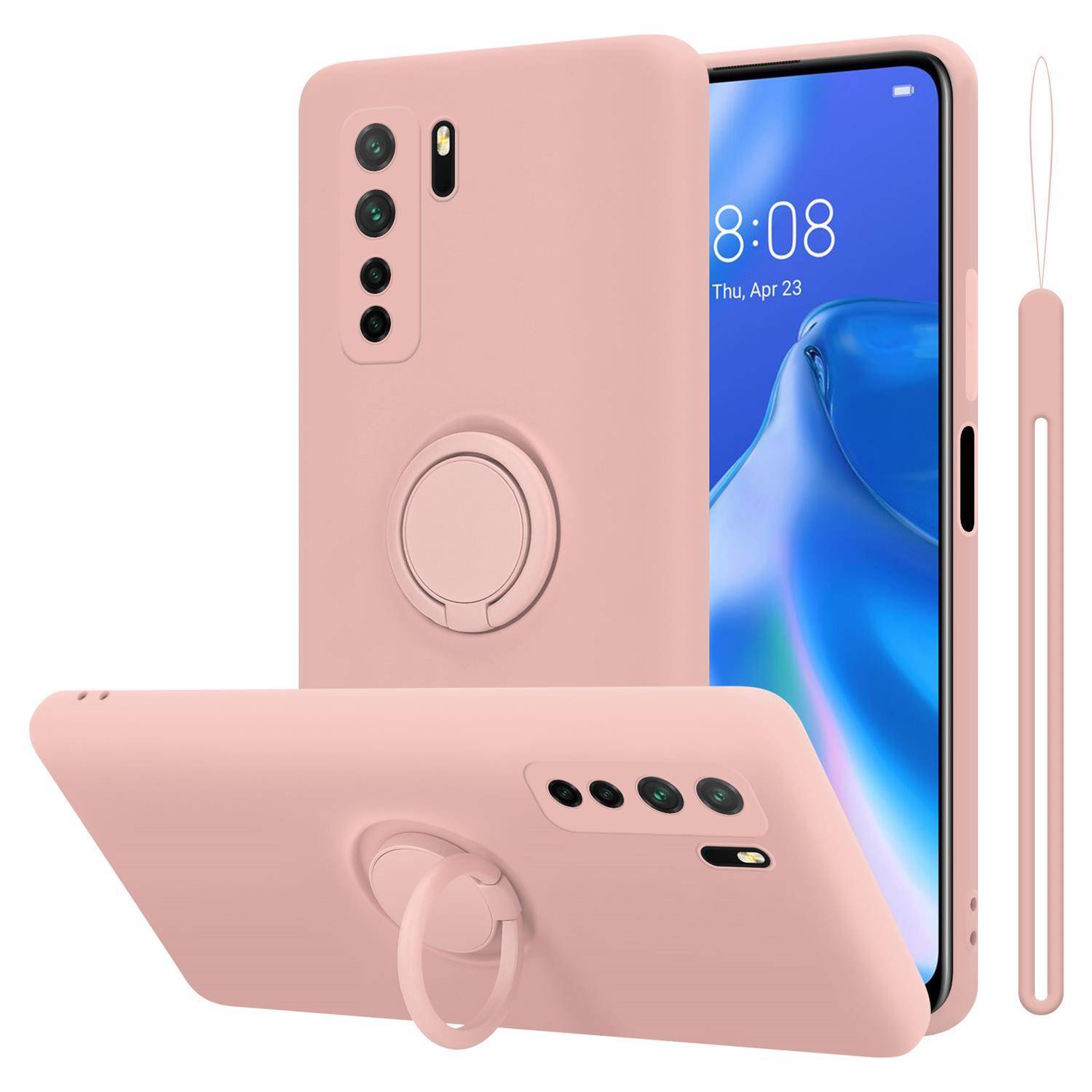 Cadorabo Hülle für Huawei NOVA 6 SE / P40 LITE / NOVA 7i Schutz Hülle in Rosa Handyhülle TPU Etui Case Cover