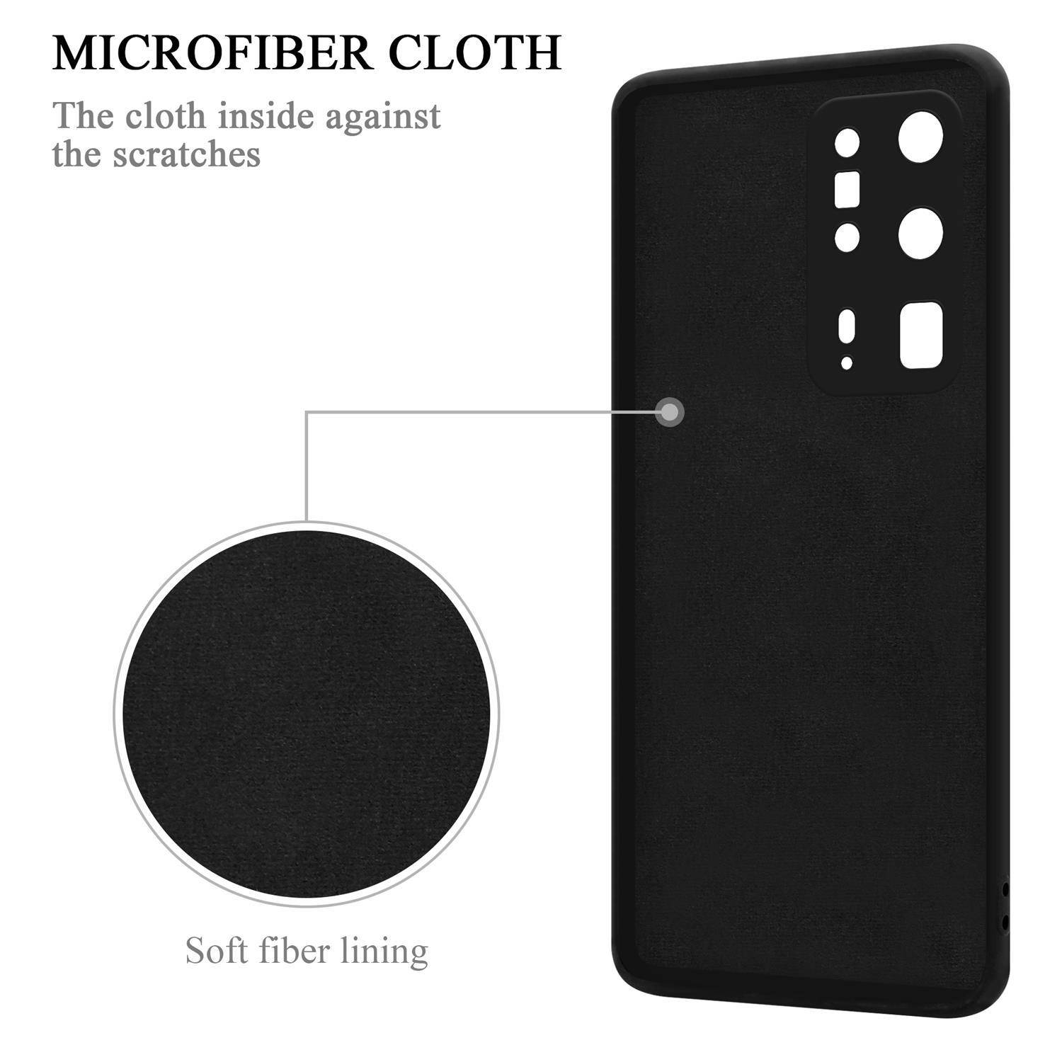 Cadorabo Hülle für Huawei P40 PRO / P40 PRO+ Schutz Hülle in Schwarz Handyhülle TPU Etui Case Cover