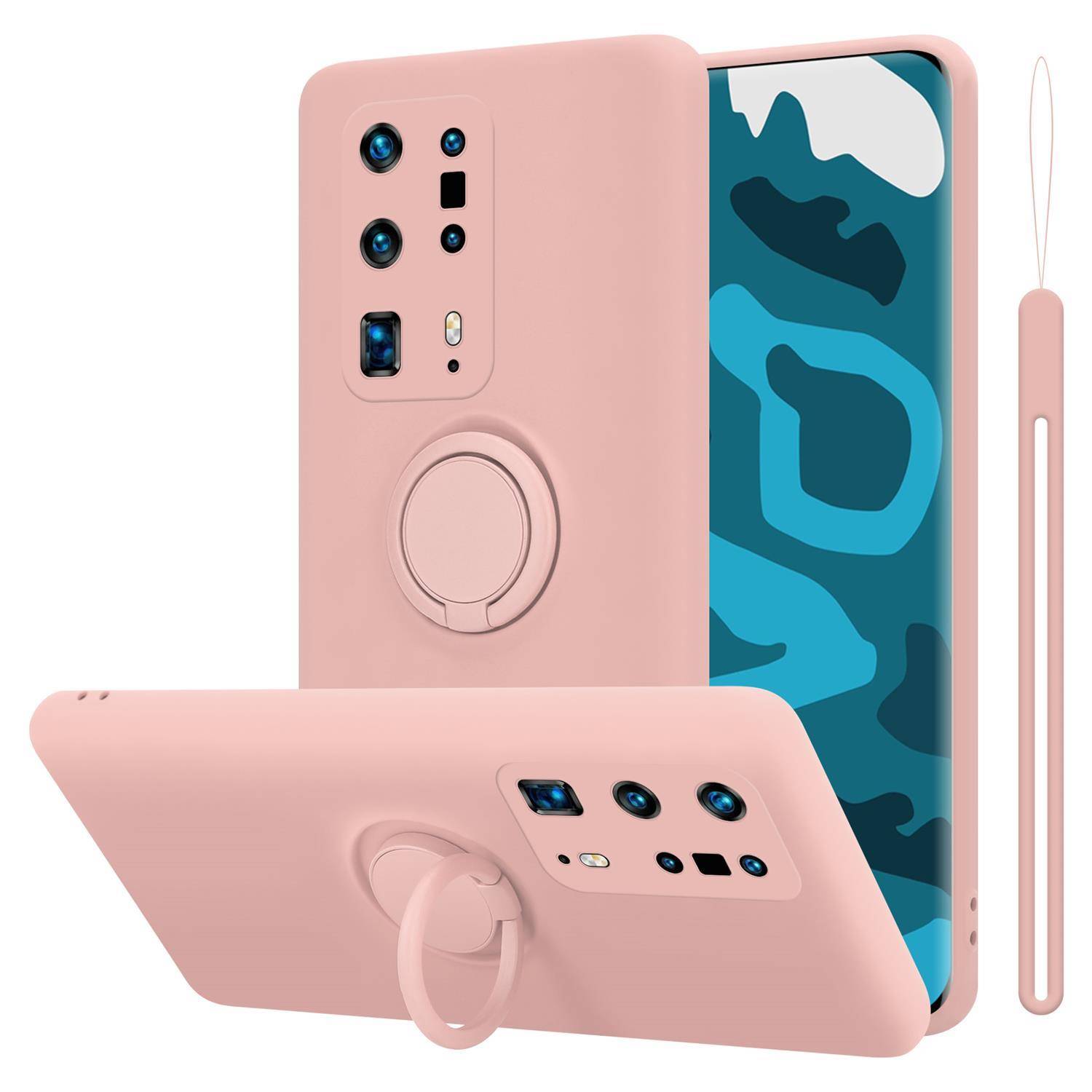Cadorabo Hülle für Huawei P40 PRO / P40 PRO+ Schutz Hülle in Rosa Handyhülle TPU Etui Case Cover