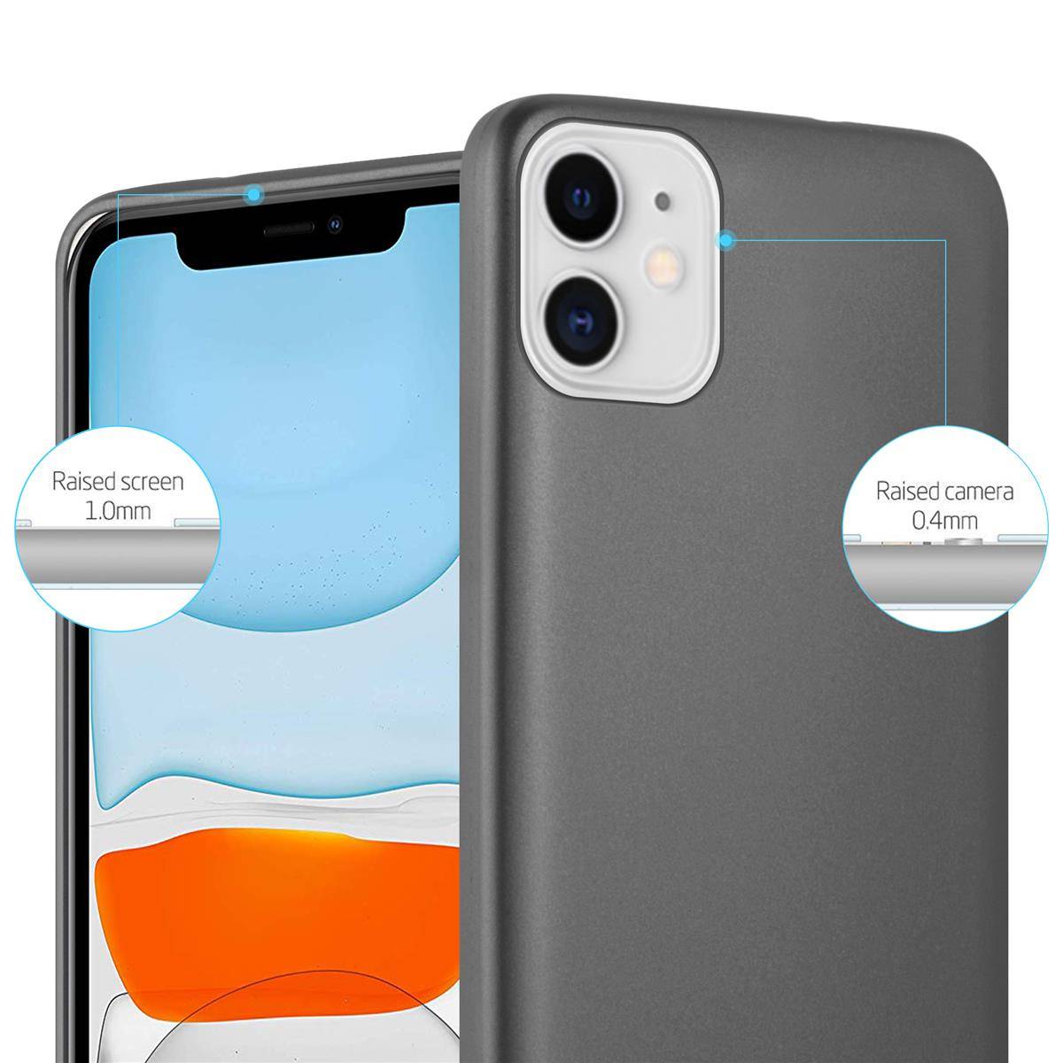 Cadorabo Schutzhülle für Apple iPhone 11 Hülle in Grau Handyhülle TPU Silikon Etui Cover Case