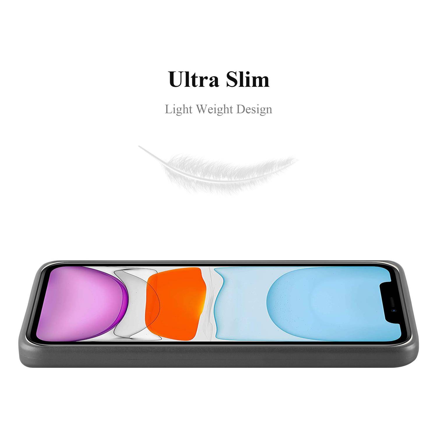 Cadorabo Schutzhülle für Apple iPhone 11 Hülle in Grau Handyhülle TPU Silikon Etui Cover Case