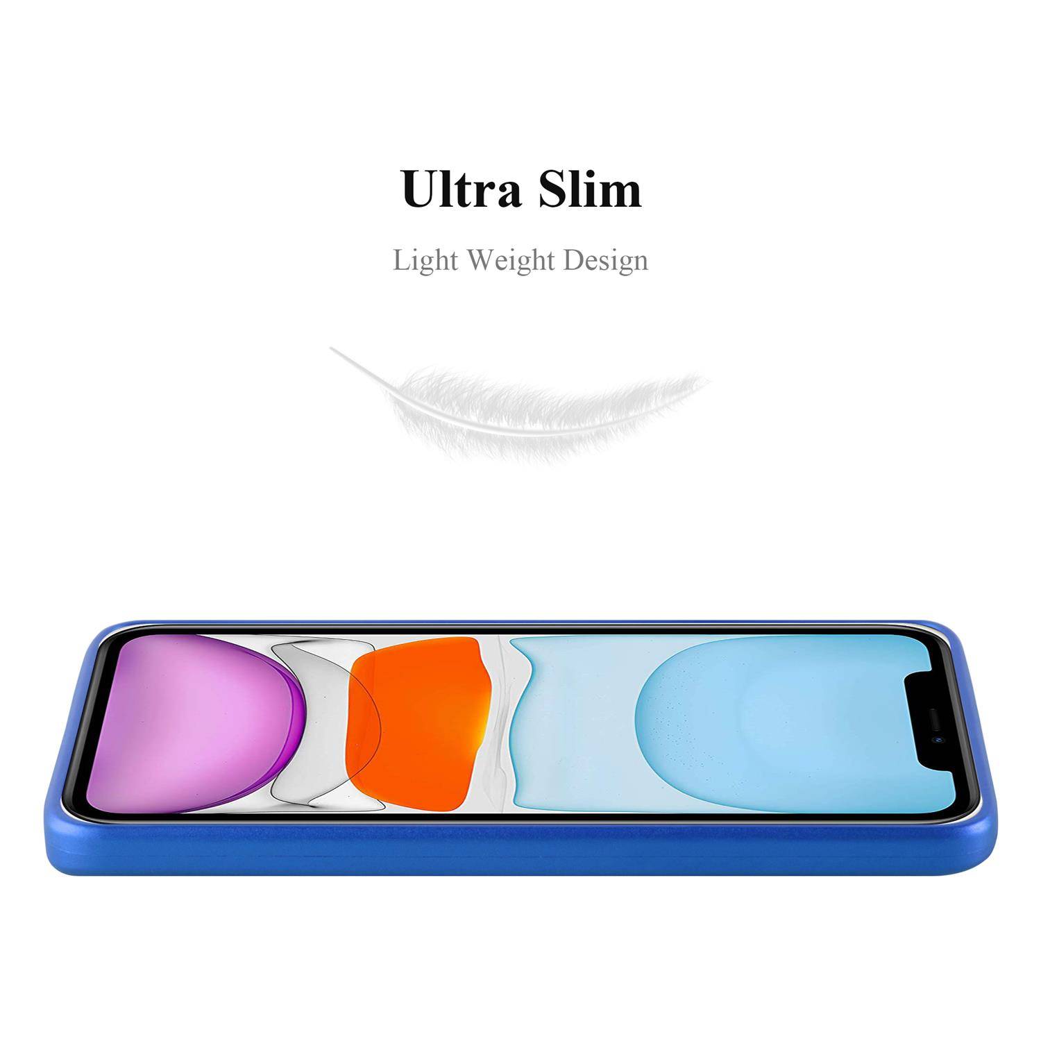 Cadorabo Schutzhülle für Apple iPhone 11 Hülle in Blau Handyhülle TPU Silikon Etui Cover Case