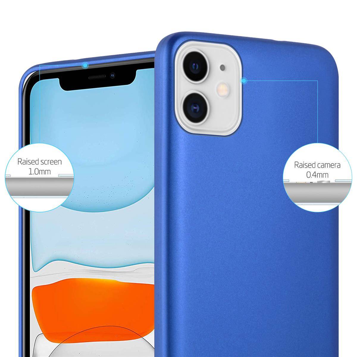 Cadorabo Schutzhülle für Apple iPhone 11 Hülle in Blau Handyhülle TPU Silikon Etui Cover Case