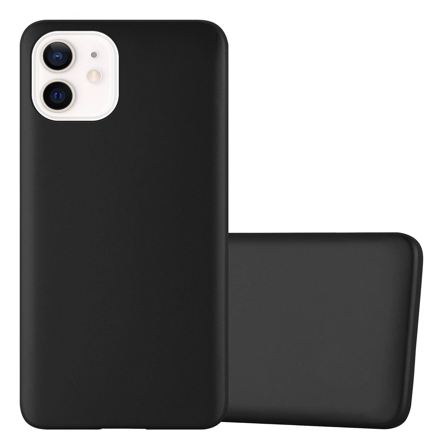 Cadorabo Schutzhülle für Apple iPhone 12 MINI Hülle in Schwarz Handyhülle TPU Silikon Etui Cover Case