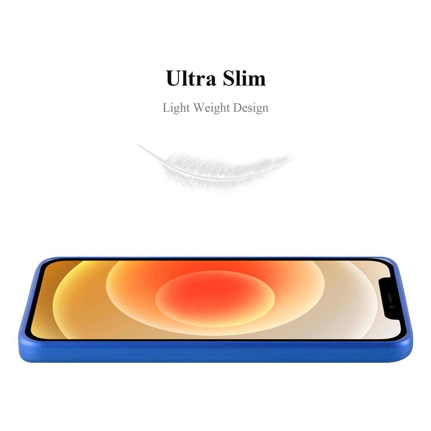 Cadorabo Schutzhülle für Apple iPhone 12 MINI Hülle in Blau Handyhülle TPU Silikon Etui Cover Case