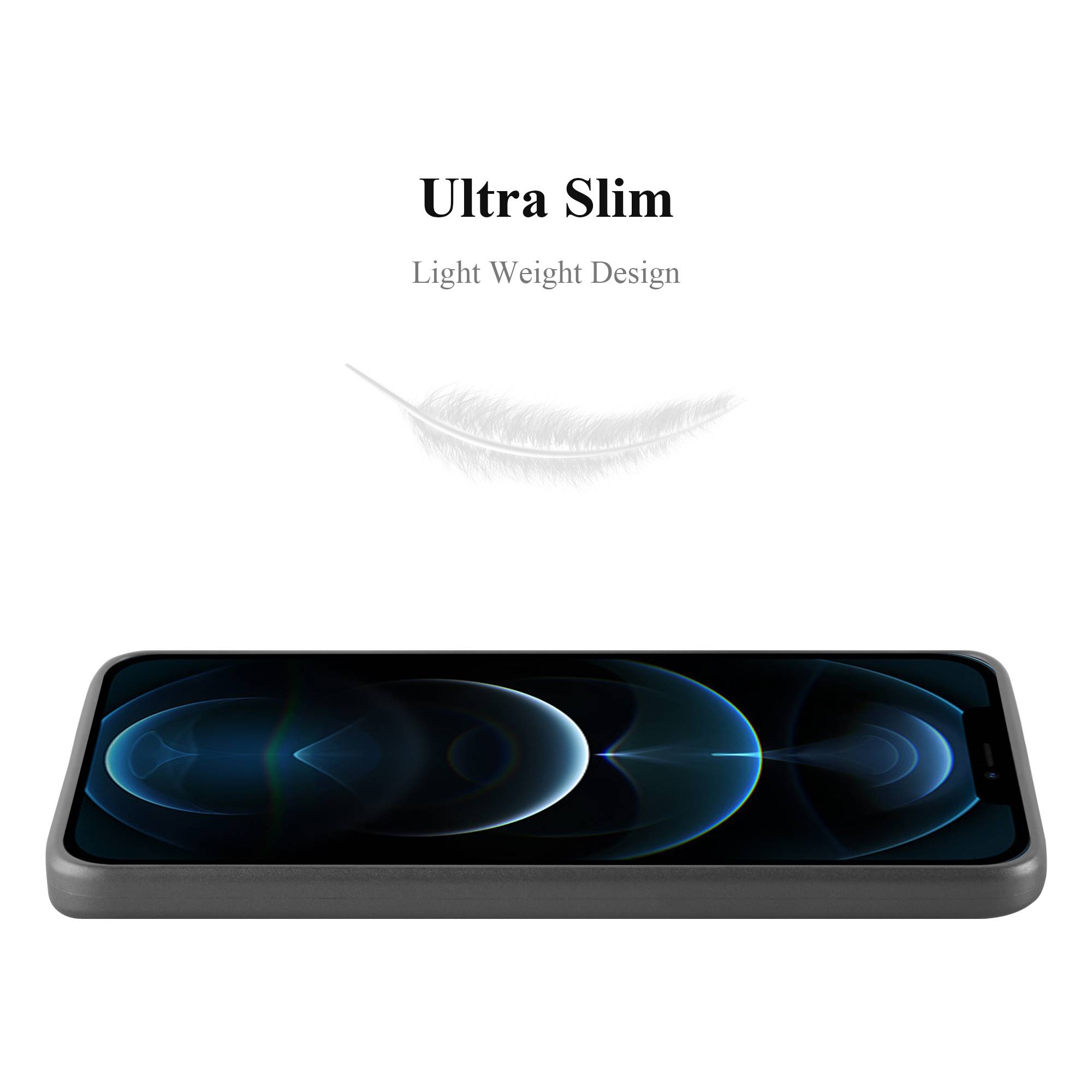 Cadorabo Schutzhülle für Apple iPhone 12 PRO MAX Hülle in Grau Handyhülle TPU Silikon Etui Cover Case