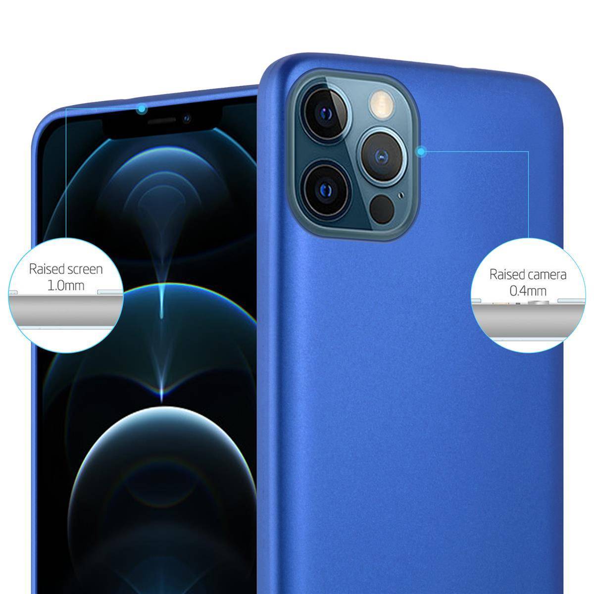 Cadorabo Schutzhülle für Apple iPhone 12 PRO MAX Hülle in Blau Handyhülle TPU Silikon Etui Cover Case