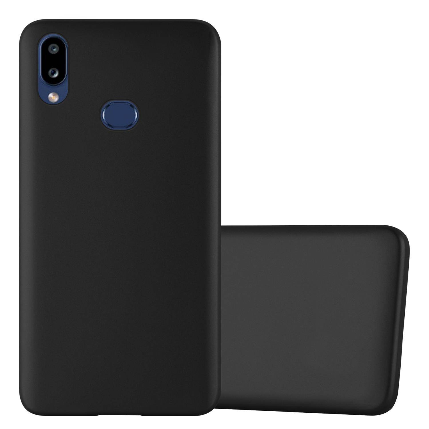 Cadorabo Schutzhülle für Samsung Galaxy A10s / M01s Hülle in Schwarz Handyhülle TPU Silikon Etui Cover Case