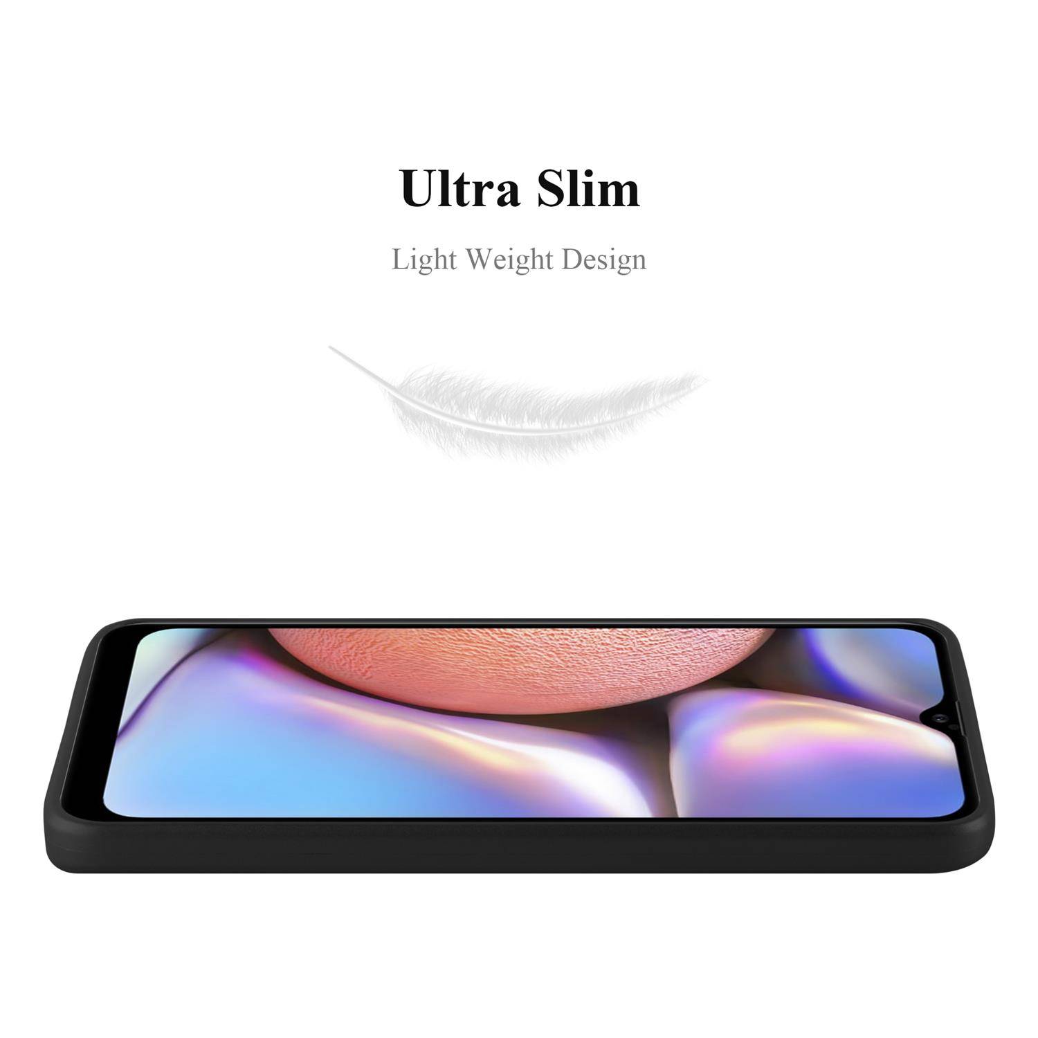 Cadorabo Schutzhülle für Samsung Galaxy A10s / M01s Hülle in Schwarz Handyhülle TPU Silikon Etui Cover Case