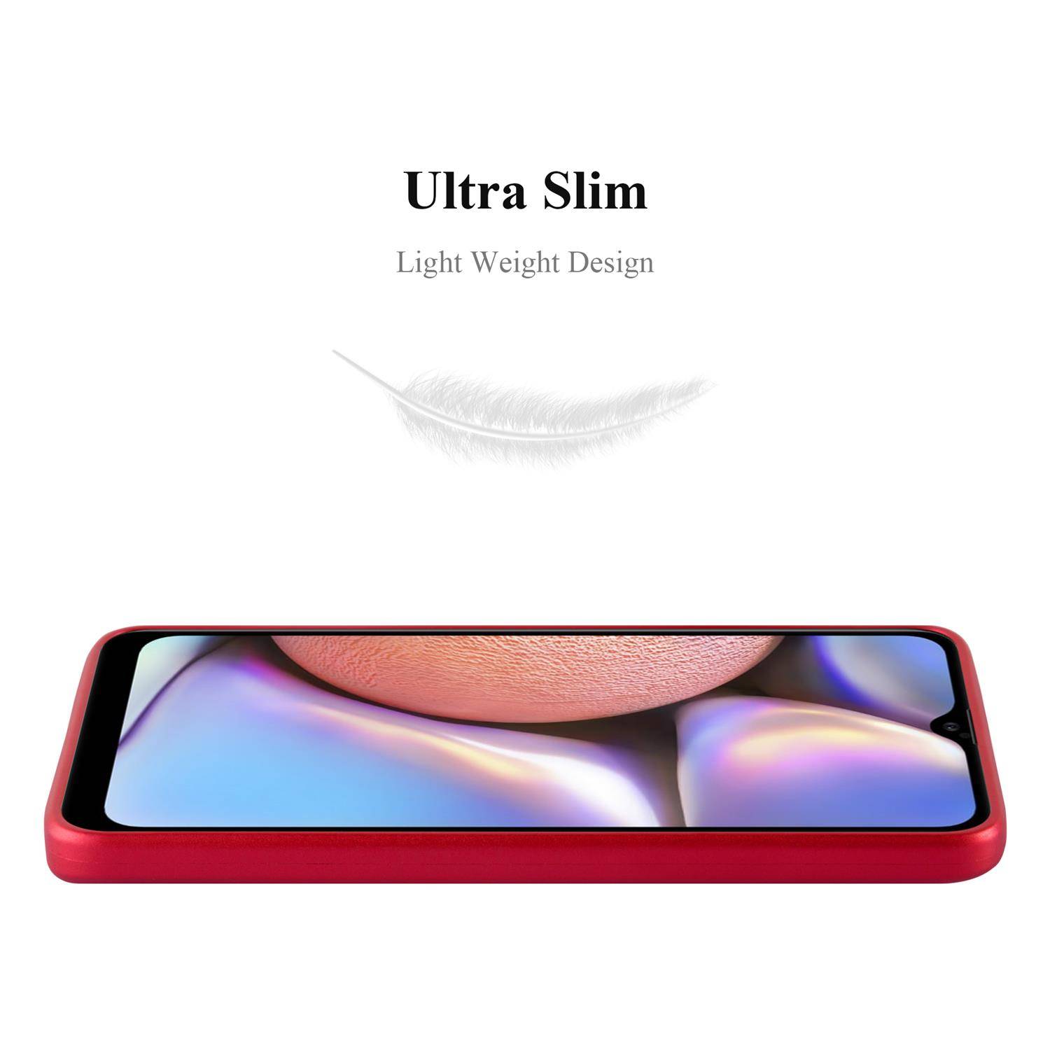 Cadorabo Schutzhülle für Samsung Galaxy A10s / M01s Hülle in Rot Handyhülle TPU Silikon Etui Cover Case
