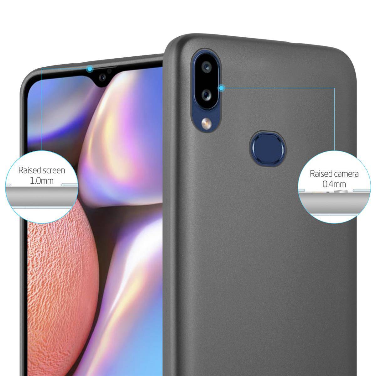 Cadorabo Schutzhülle für Samsung Galaxy A10s / M01s Hülle in Grau Handyhülle TPU Silikon Etui Cover Case