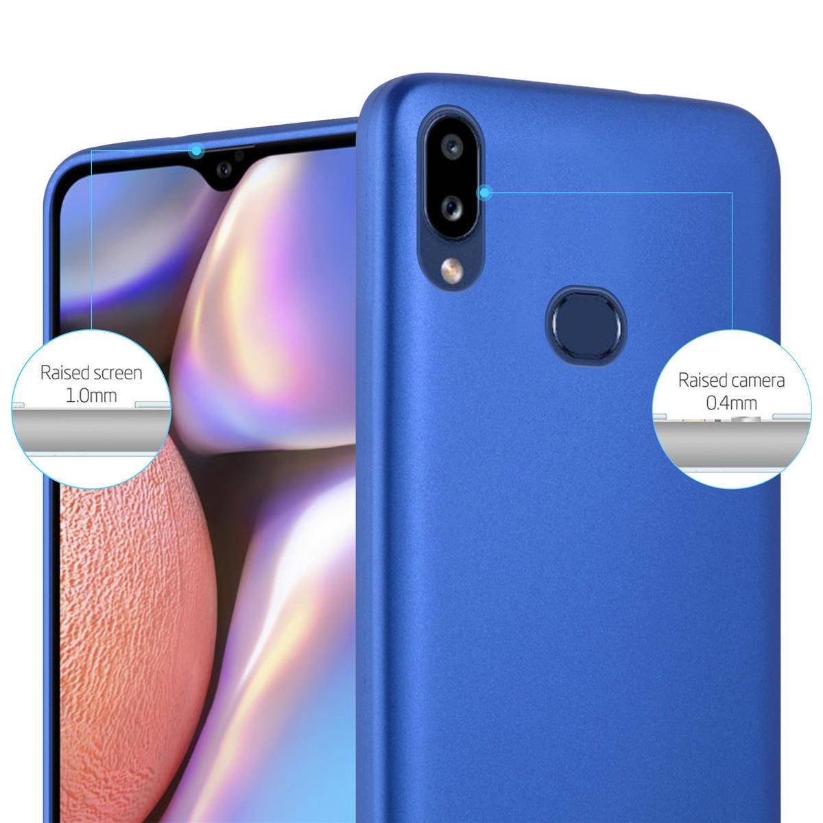 Cadorabo Schutzhülle für Samsung Galaxy A10s / M01s Hülle in Blau Handyhülle TPU Silikon Etui Cover Case