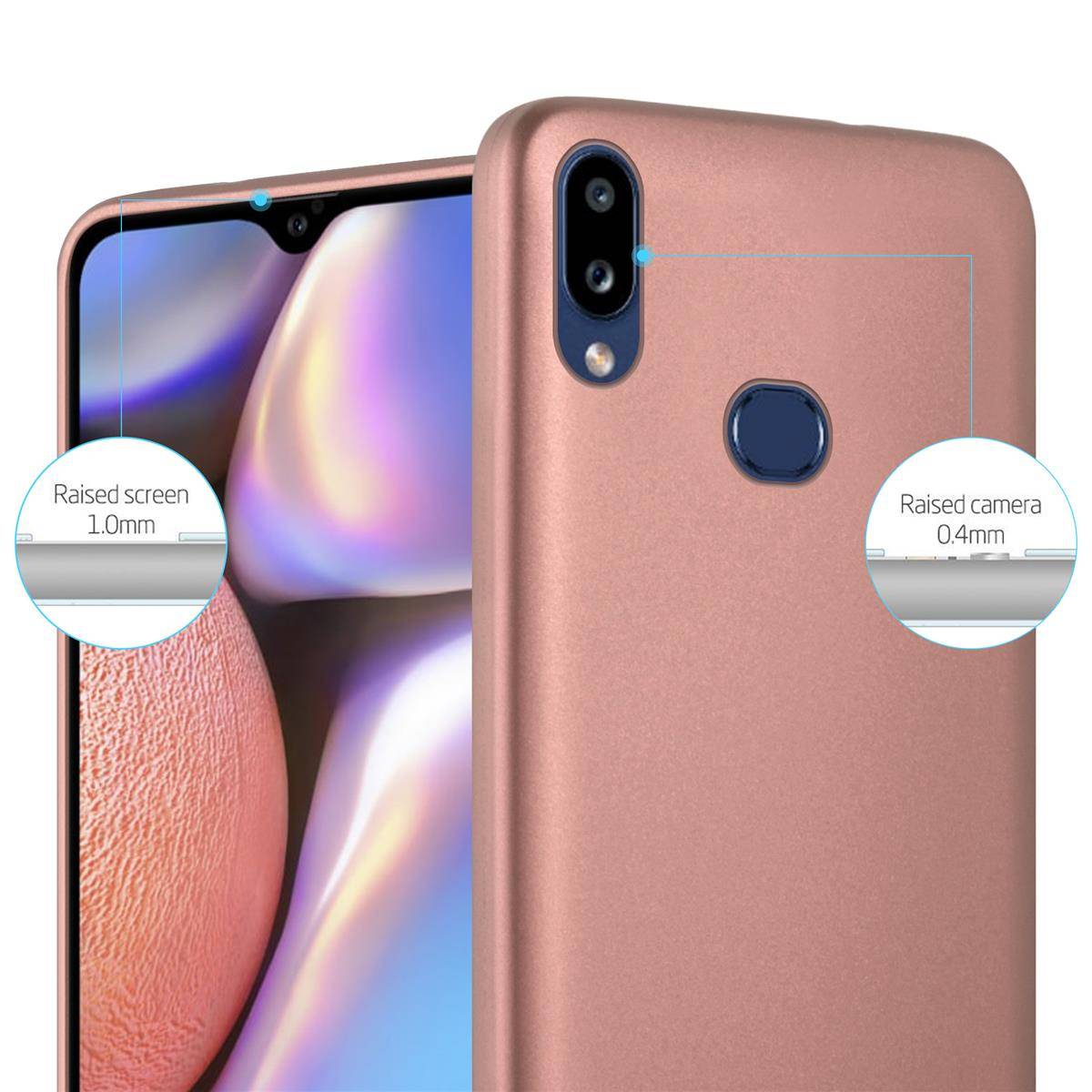 Cadorabo Schutzhülle für Samsung Galaxy A10s / M01s Hülle in Rosa Handyhülle TPU Silikon Etui Cover Case