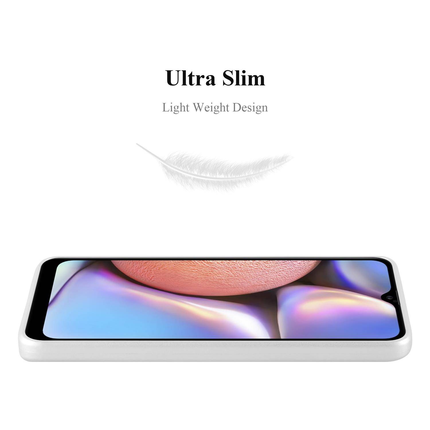 Cadorabo Schutzhülle für Samsung Galaxy A10s / M01s Hülle in Silber Handyhülle TPU Silikon Etui Cover Case