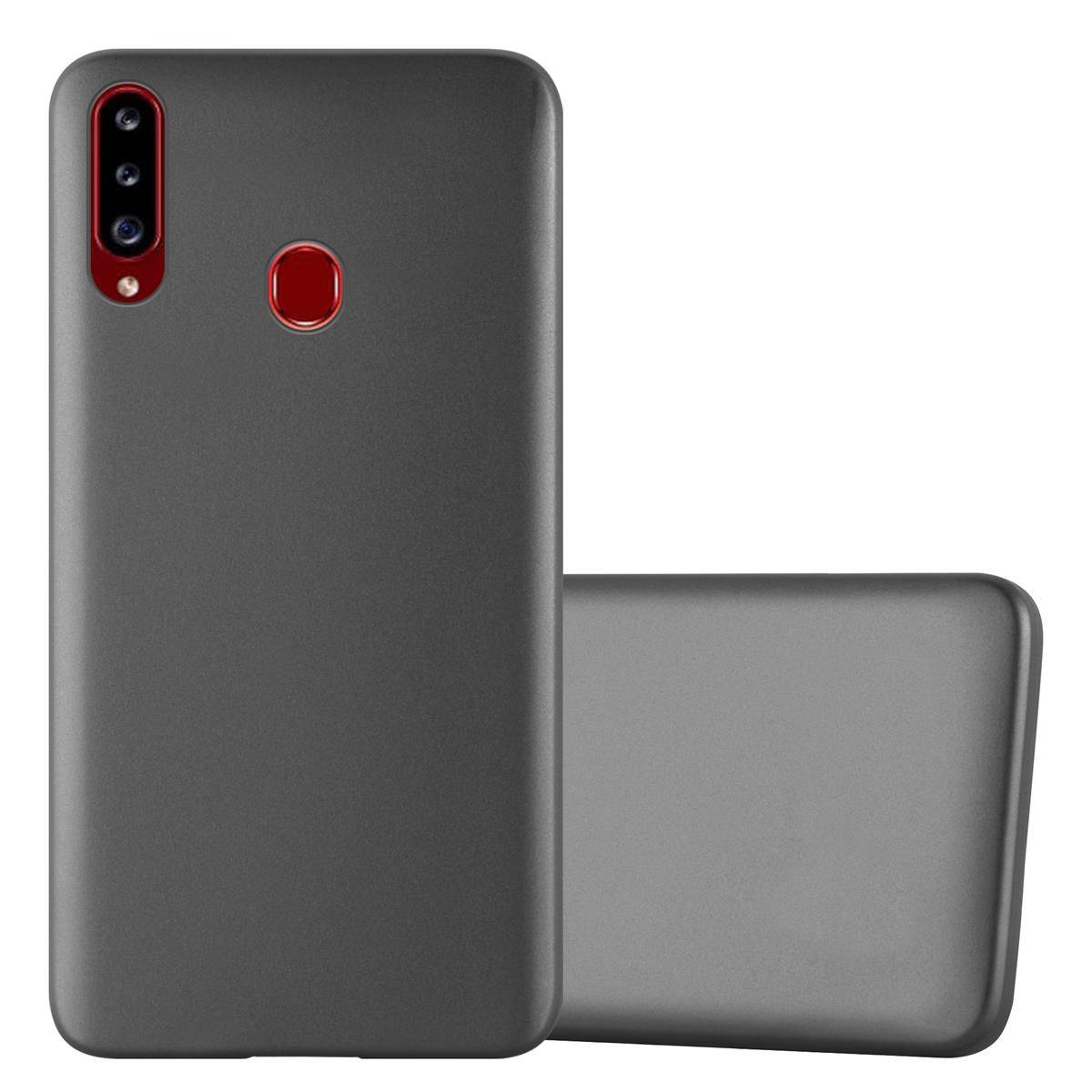 Cadorabo Schutzhülle für Samsung Galaxy A20s Hülle in Grau Handyhülle TPU Silikon Etui Cover Case