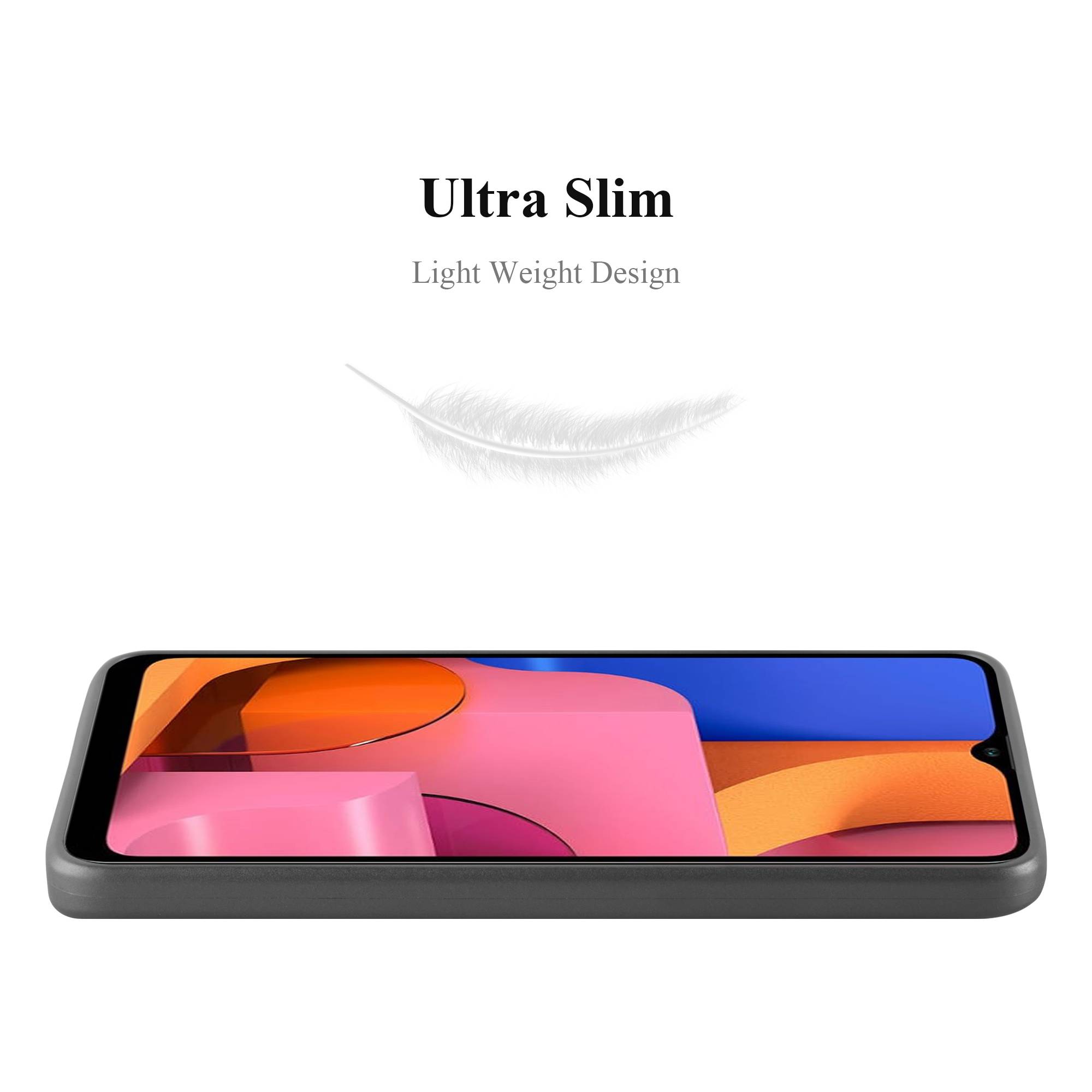 Cadorabo Schutzhülle für Samsung Galaxy A20s Hülle in Grau Handyhülle TPU Silikon Etui Cover Case