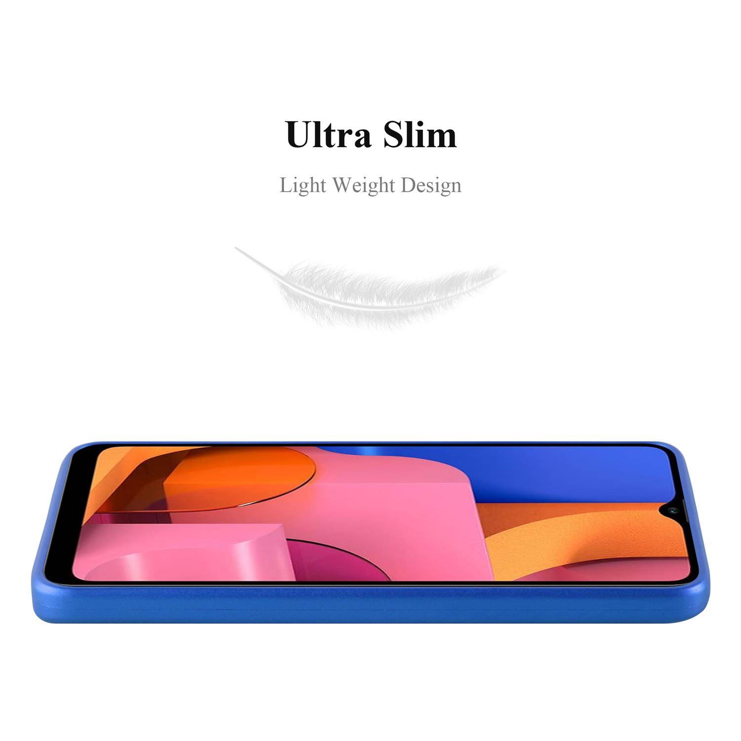 Cadorabo Schutzhülle für Samsung Galaxy A20s Hülle in Blau Handyhülle TPU Silikon Etui Cover Case