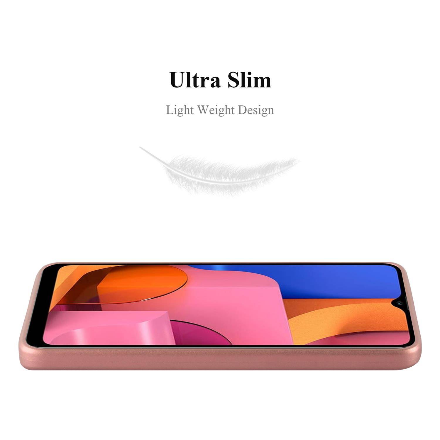 Cadorabo Schutzhülle für Samsung Galaxy A20s Hülle in Rosa Handyhülle TPU Silikon Etui Cover Case