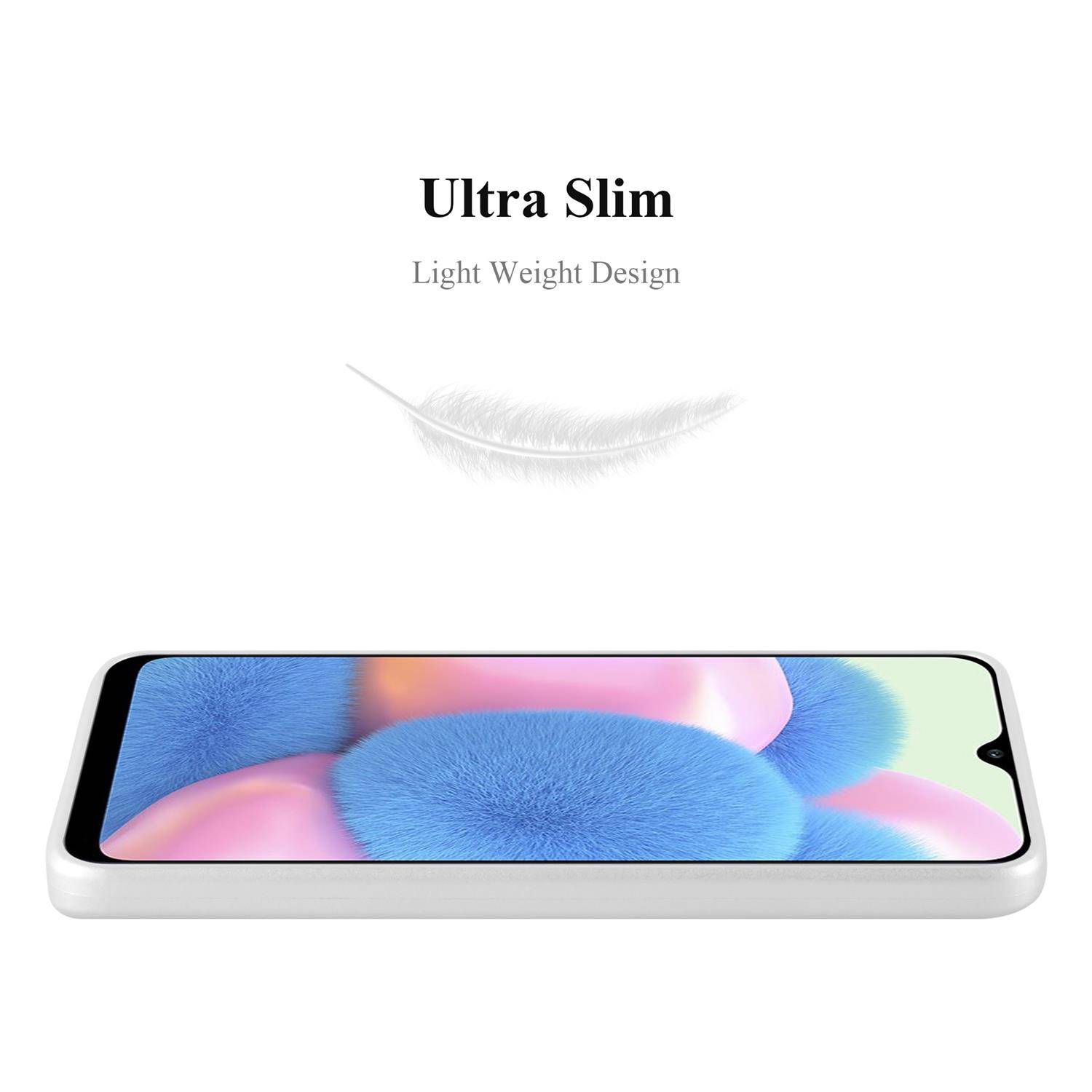 Cadorabo Schutzhülle für Samsung Galaxy A50 4G / A50s / A30s Hülle in Silber Handyhülle TPU Silikon Etui Cover Case