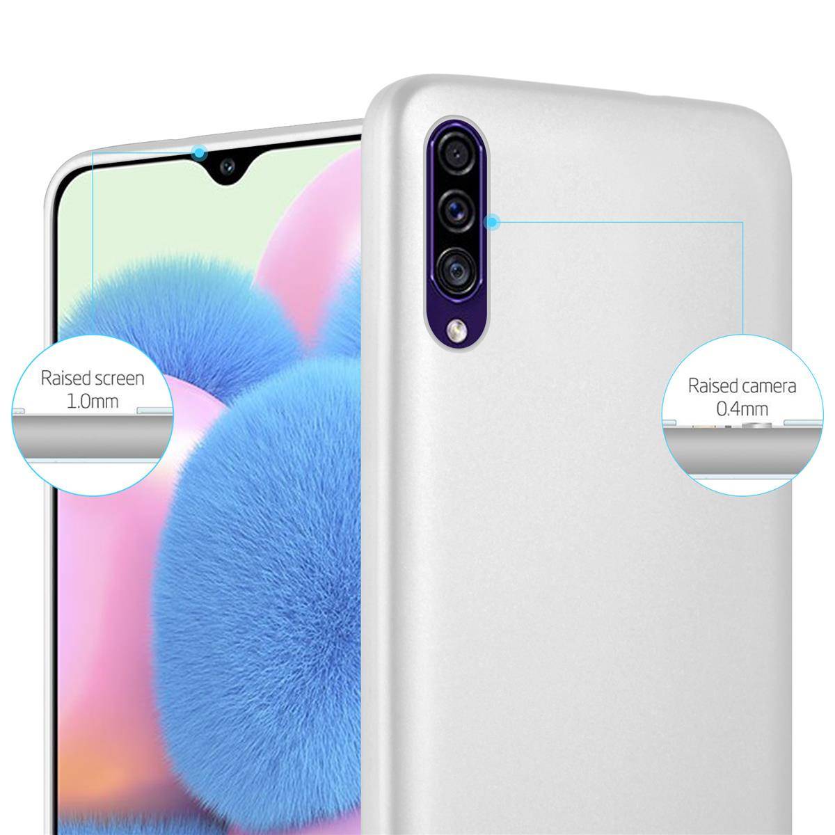 Cadorabo Schutzhülle für Samsung Galaxy A50 4G / A50s / A30s Hülle in Silber Handyhülle TPU Silikon Etui Cover Case