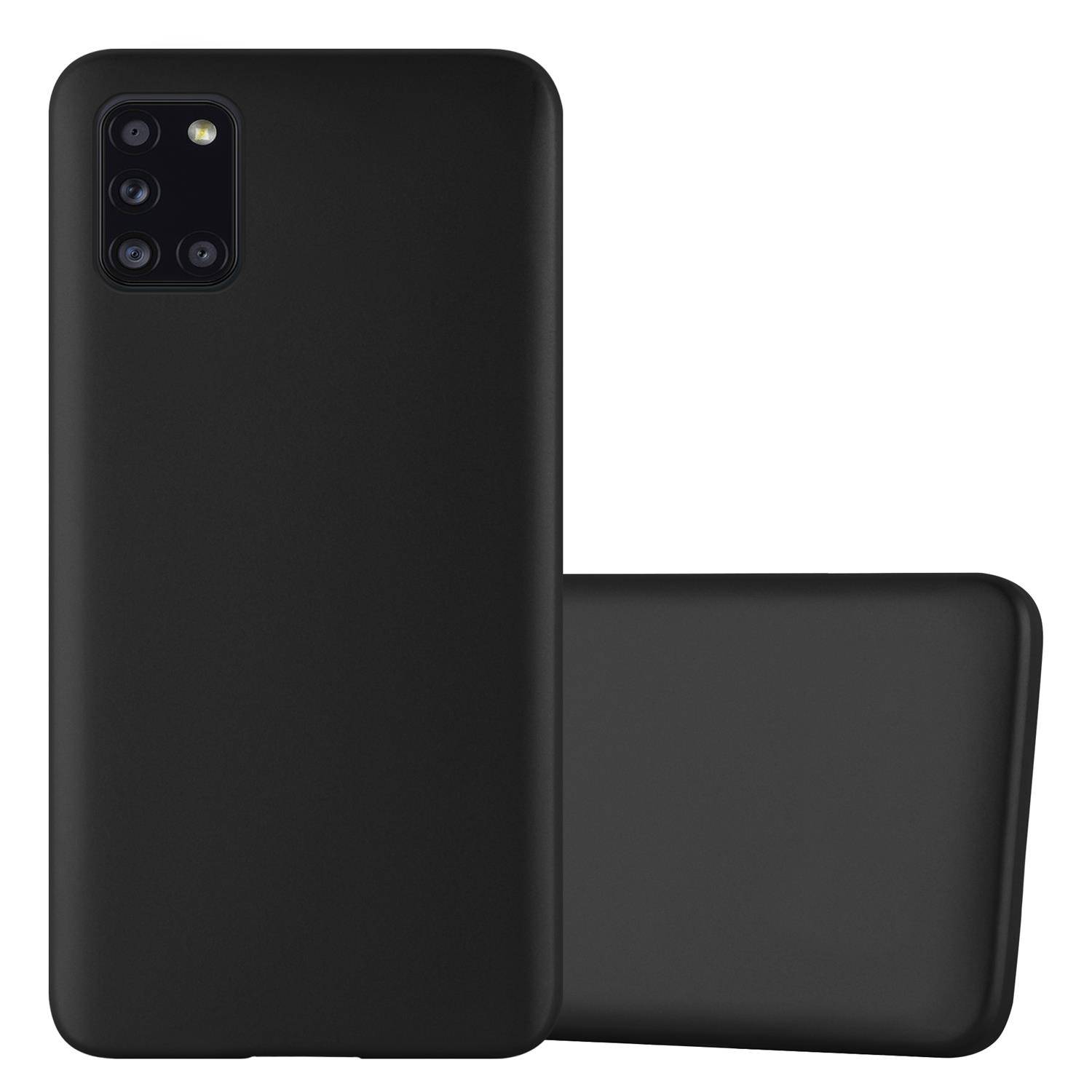 Cadorabo Schutzhülle für Samsung Galaxy A31 Hülle in Schwarz Handyhülle TPU Silikon Etui Cover Case