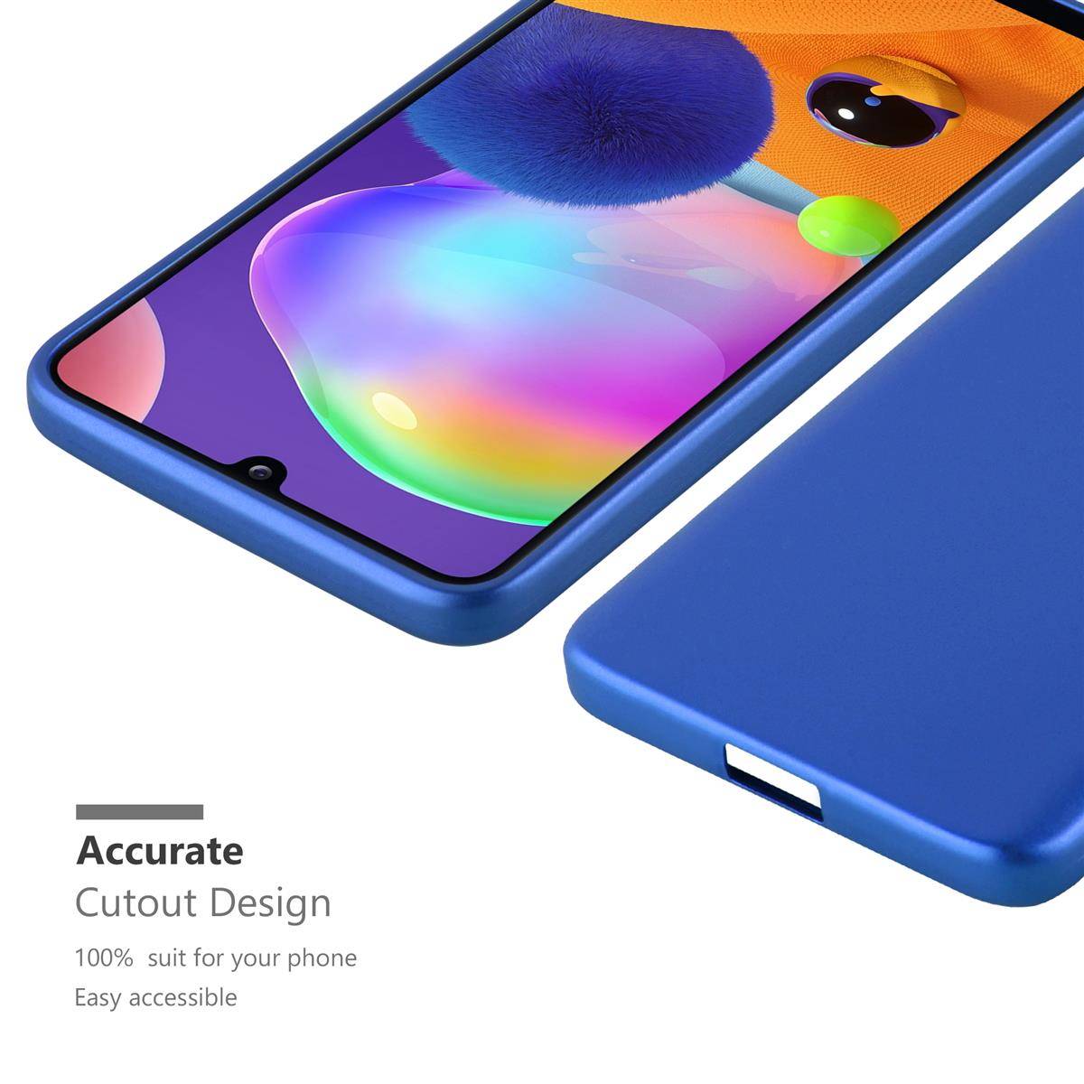 Cadorabo Schutzhülle für Samsung Galaxy A31 Hülle in Blau Handyhülle TPU Silikon Etui Cover Case