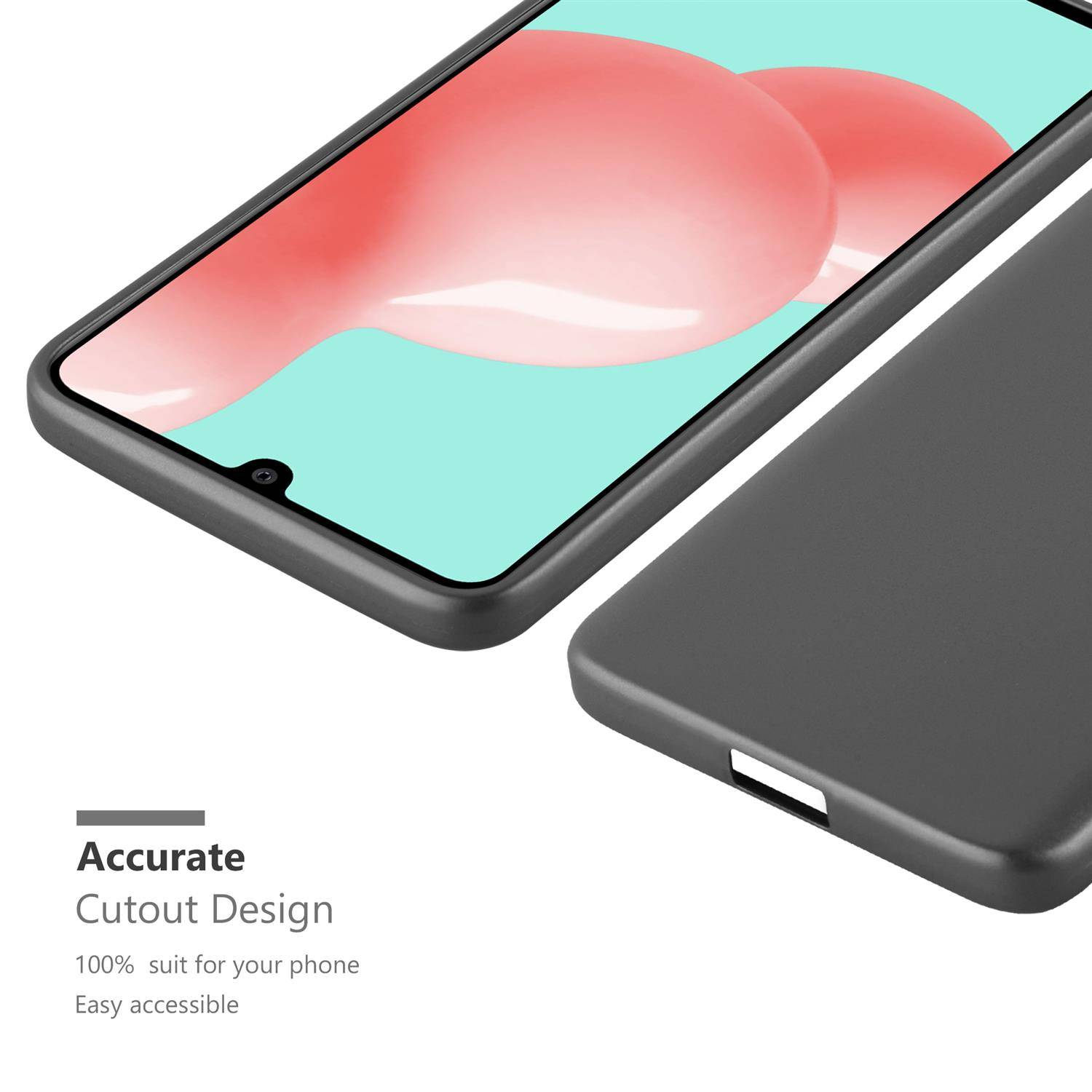 Cadorabo Schutzhülle für Samsung Galaxy A41 Hülle in Grau Handyhülle TPU Silikon Etui Cover Case