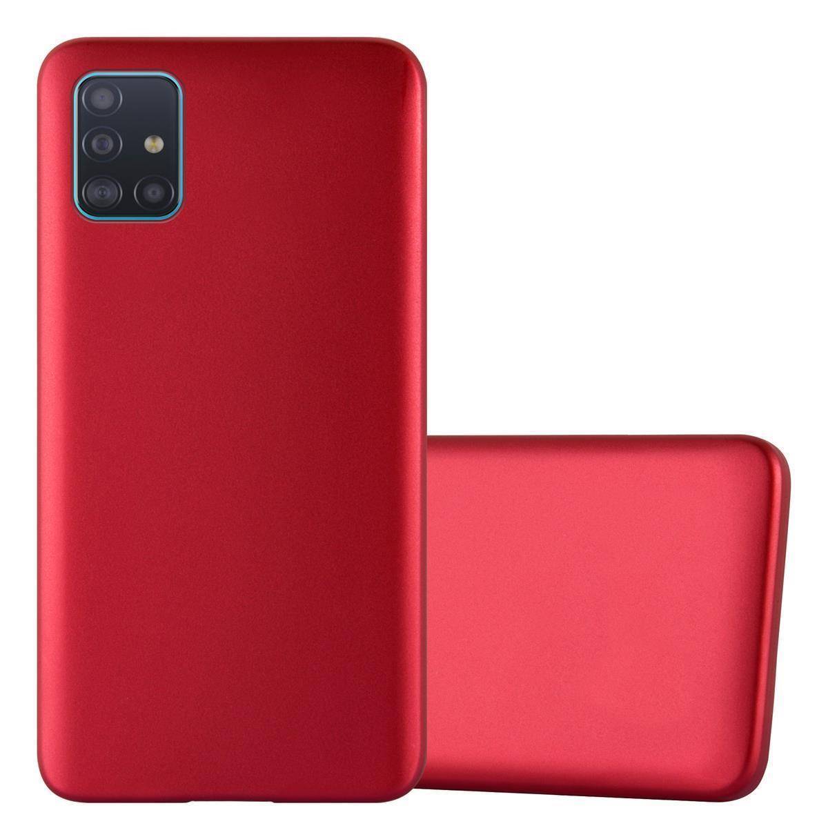 Cadorabo Schutzhülle für Samsung Galaxy A51 4G / M40s Hülle in Rot Handyhülle TPU Silikon Etui Cover Case