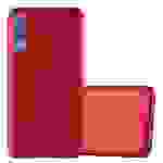 Cadorabo Schutzhülle für Samsung Galaxy A7 2018 Hülle in Rot Handyhülle TPU Silikon Etui Cover Case