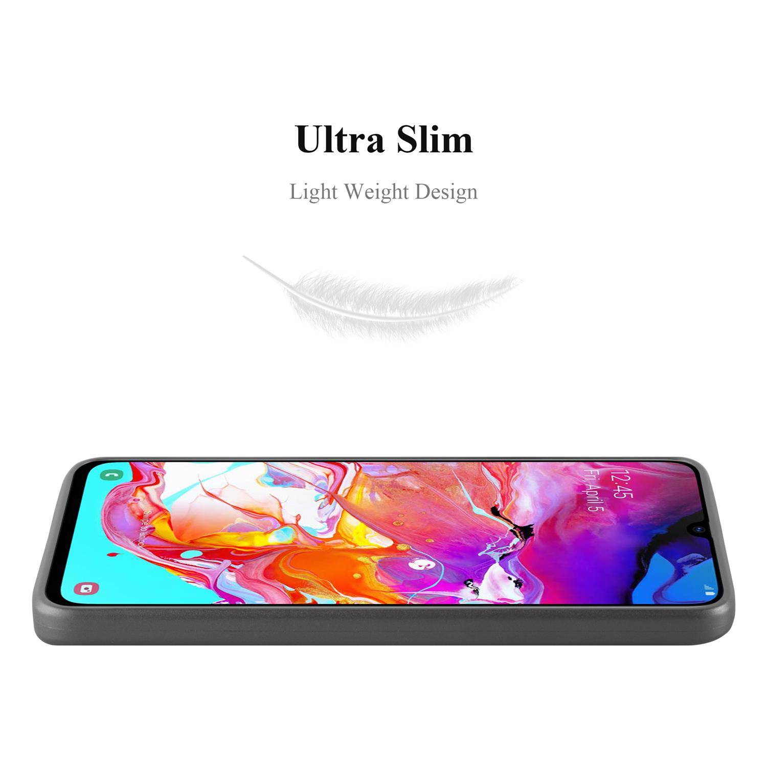 Cadorabo Schutzhülle für Samsung Galaxy A70 / A70s Hülle in Grau Handyhülle TPU Silikon Etui Cover Case