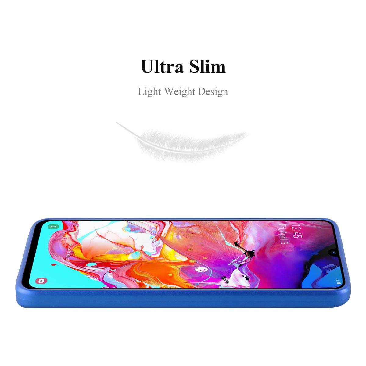 Cadorabo Schutzhülle für Samsung Galaxy A70 / A70s Hülle in Blau Handyhülle TPU Silikon Etui Cover Case