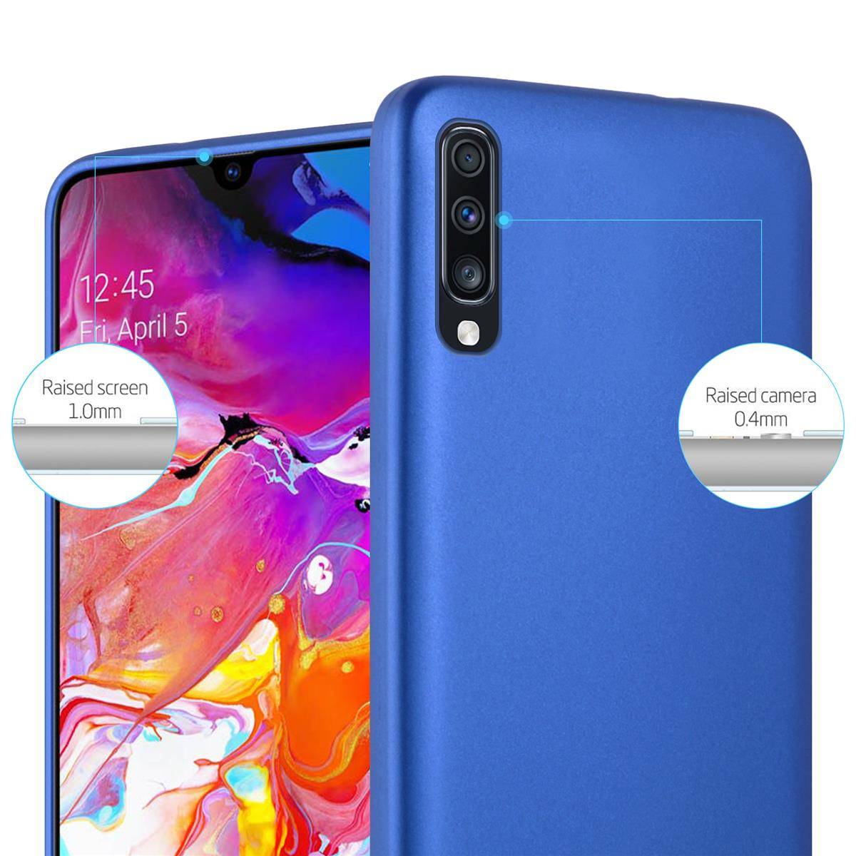 Cadorabo Schutzhülle für Samsung Galaxy A70 / A70s Hülle in Blau Handyhülle TPU Silikon Etui Cover Case