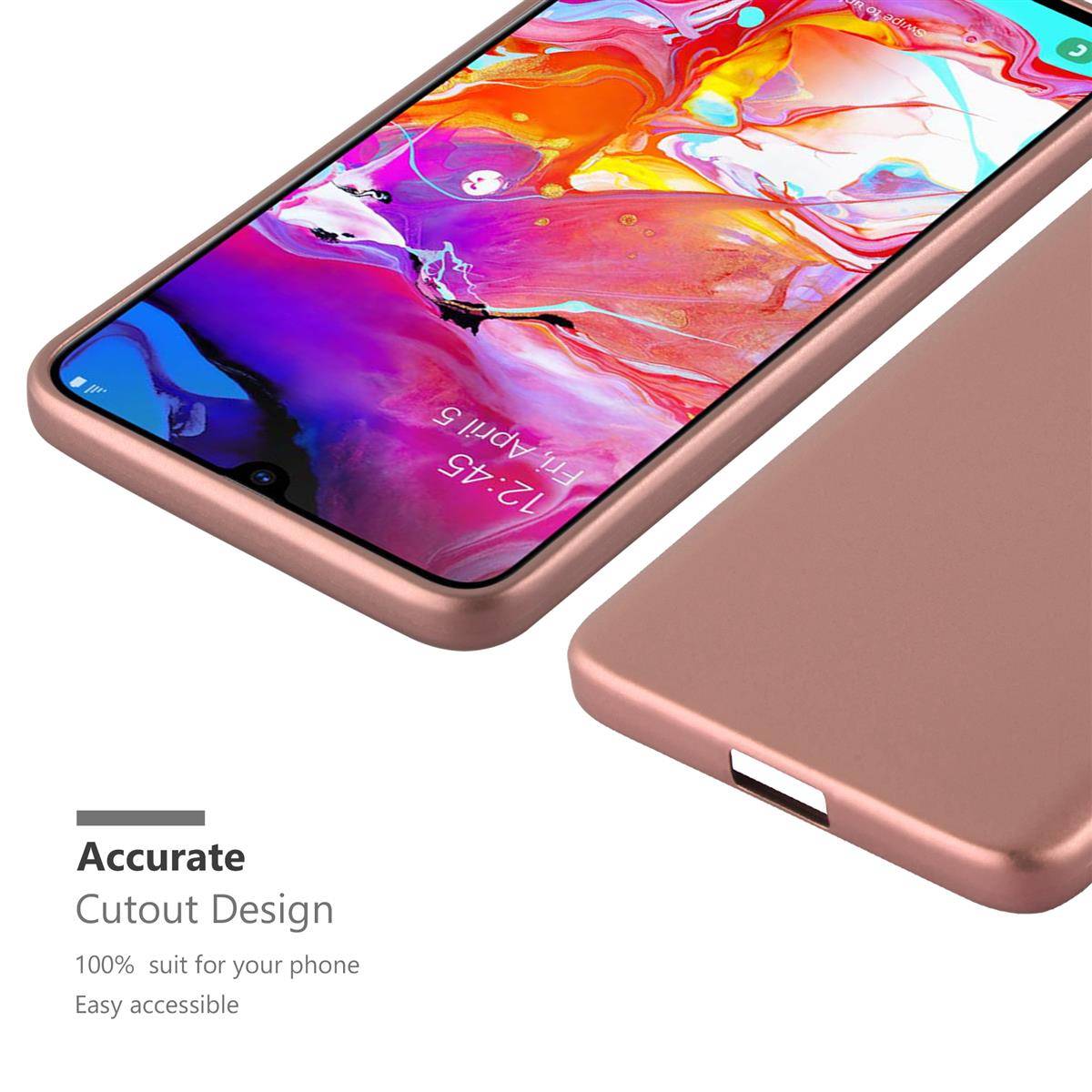 Cadorabo Schutzhülle für Samsung Galaxy A70 / A70s Hülle in Rosa Handyhülle TPU Silikon Etui Cover Case