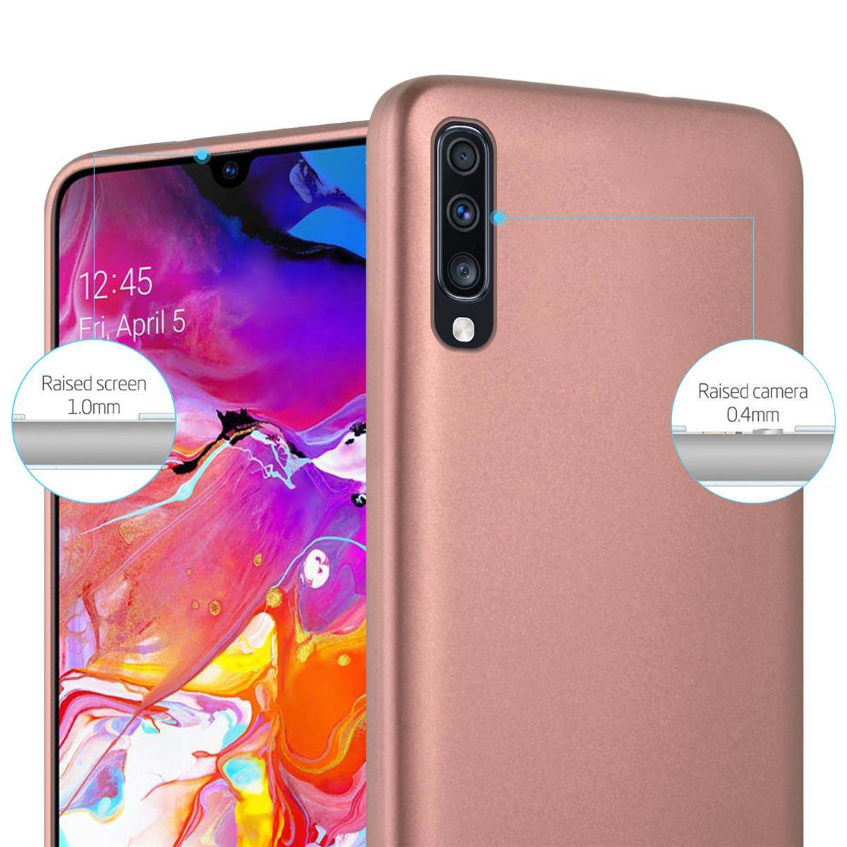 Cadorabo Schutzhülle für Samsung Galaxy A70 / A70s Hülle in Rosa Handyhülle TPU Silikon Etui Cover Case