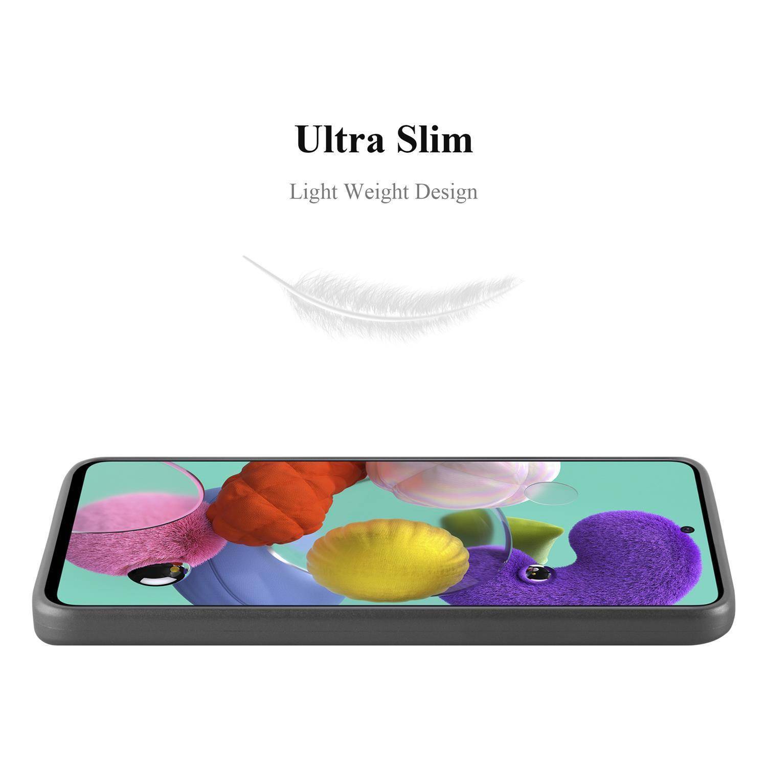 Cadorabo Schutzhülle für Samsung Galaxy A71 4G Hülle in Grau Handyhülle TPU Silikon Etui Cover Case