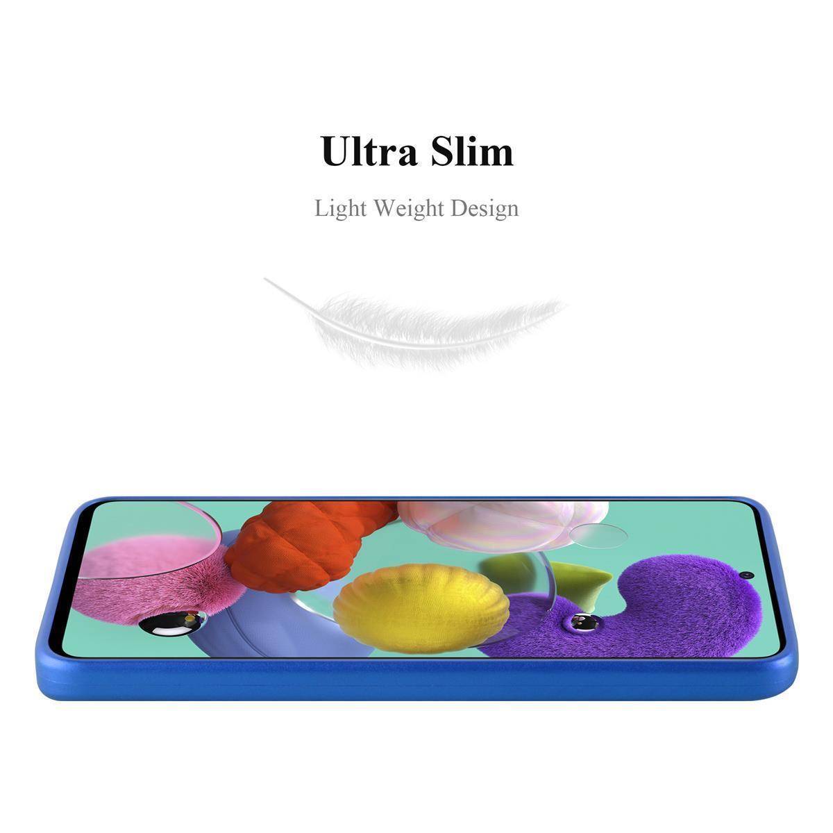 Cadorabo Schutzhülle für Samsung Galaxy A71 4G Hülle in Blau Handyhülle TPU Silikon Etui Cover Case