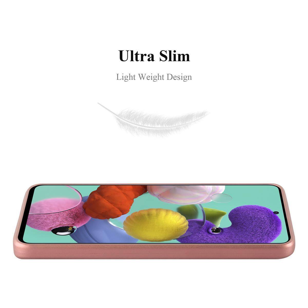 Cadorabo Schutzhülle für Samsung Galaxy A71 4G Hülle in Rosa Handyhülle TPU Silikon Etui Cover Case